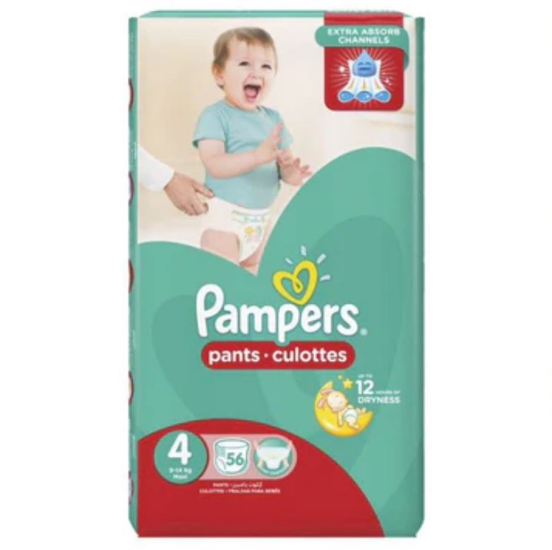 Pampers Pants, Size 4 Maxi, 9-14 kg, 56 Disposable Diapers