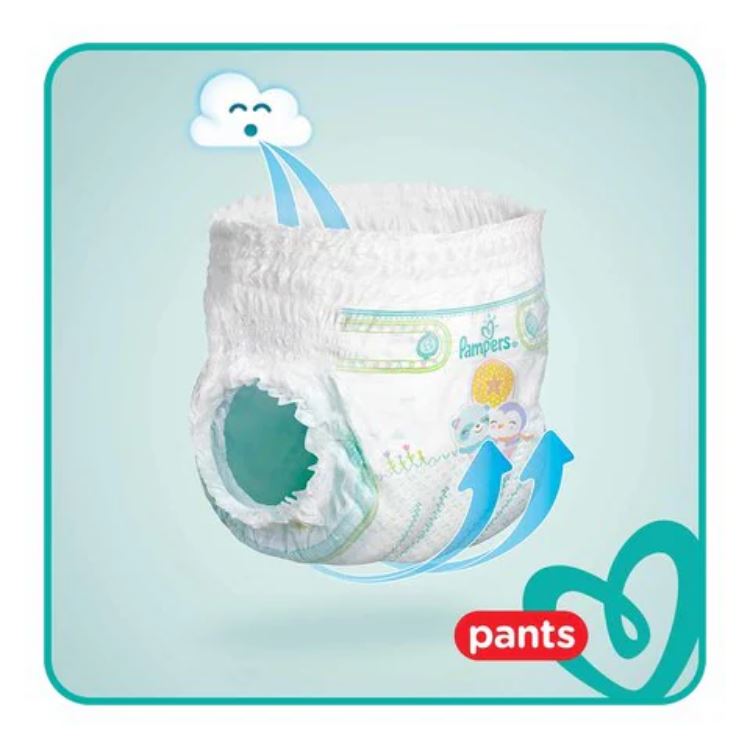 Pantalon Pampers, taille 4 maxi, 9-14 kg, 56 couches jetables